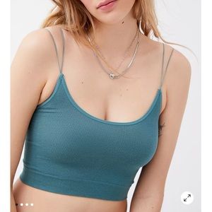 Teal Cropped tank top